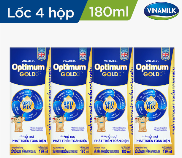 Thùng 48 Hộp Sữa Bột Pha Sẵn Optimum Gold 180ml.