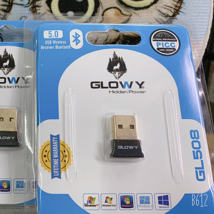 Bộ thu Bluetooth 5.0 _ USB Bluetooth Gloway GL508 _ Bảo hành trọn đời