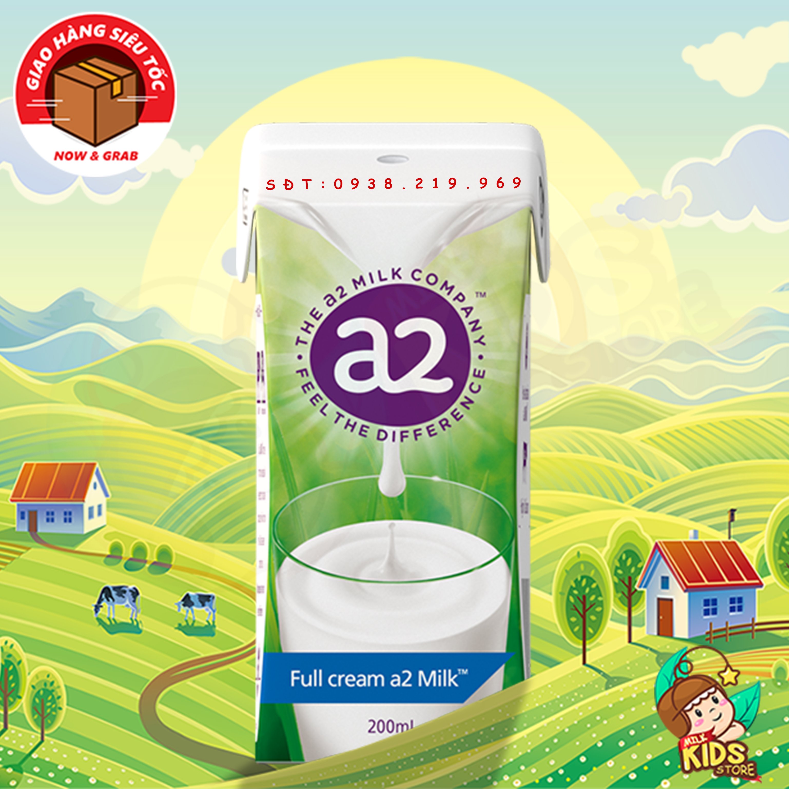 [LỐC 6 HỘP/200ML.] SỮA TƯƠI A2 DẠNG NƯỚC NỘI ĐỊA ÚC