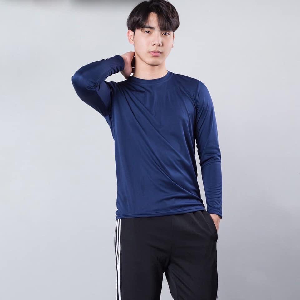 Áo giữ nhiệt nam, Áo thun nam tay dài ôm body đẹp cao cấp co giãn 4 chiều cao cấp AGNTRON
