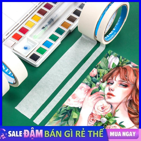 [HCM]Băng keo giấy 4F8 - Băng keo chặn màu - Băng keo chặn giấy