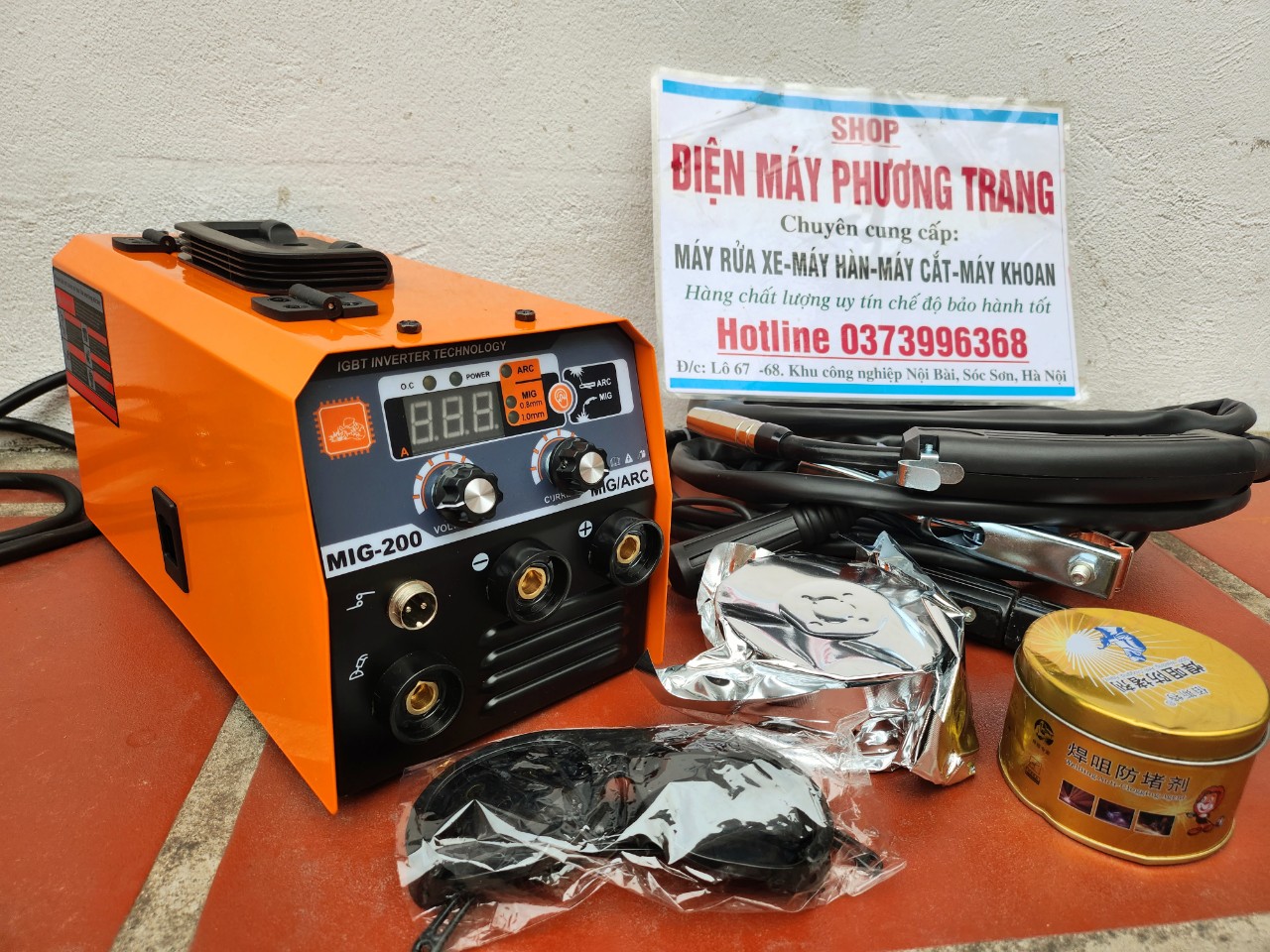 Máy hàn điện tử jaamáy hàn mig không dùng khí jasic mig 200 - hàn được cả que và vật liệu mỏngsic mma 200 mini