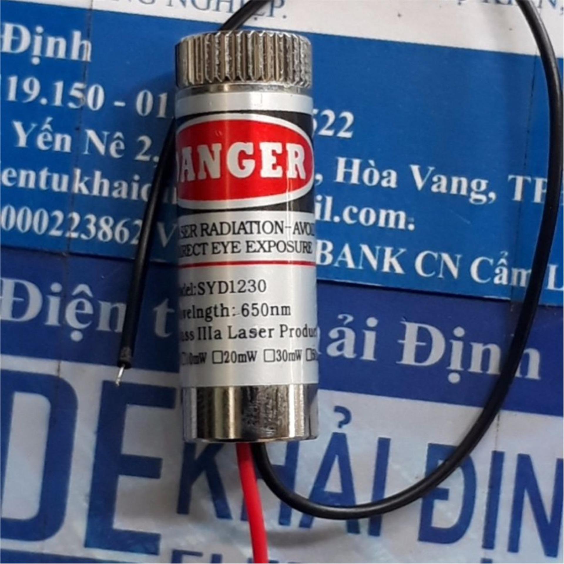 led laser 5mW 12mm màu đỏ, chiếu dấu + (cộng) 3-5V 40mA 12x35mm kde4685