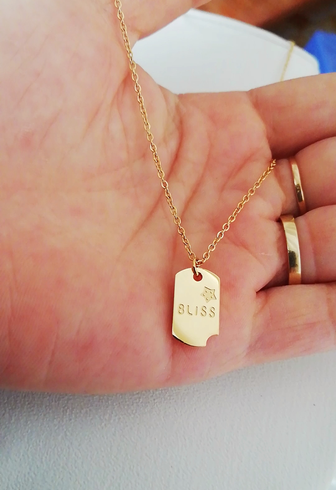 High-Quality White & Gold Titanium Necklace + Earrings for Women