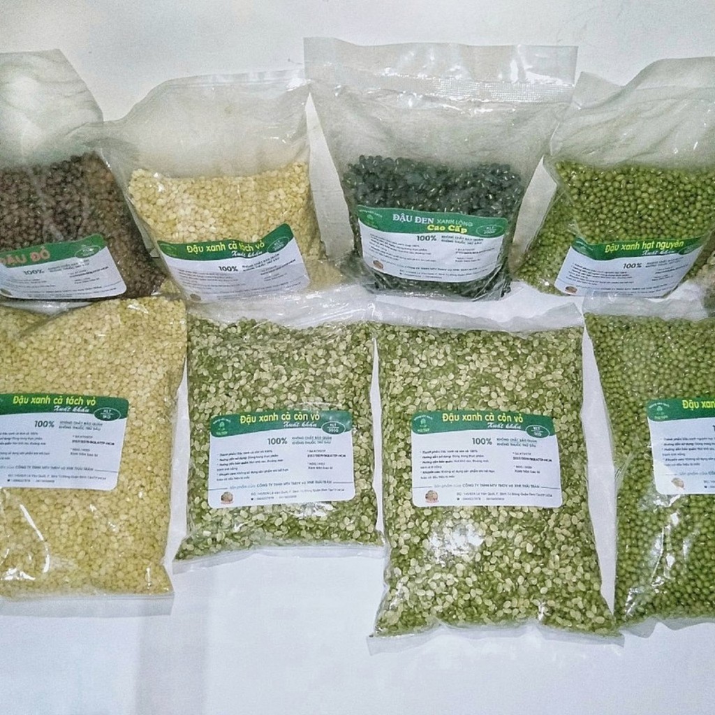 Đậu Xanh Cà Còn Vỏ 500g nhà trồng
