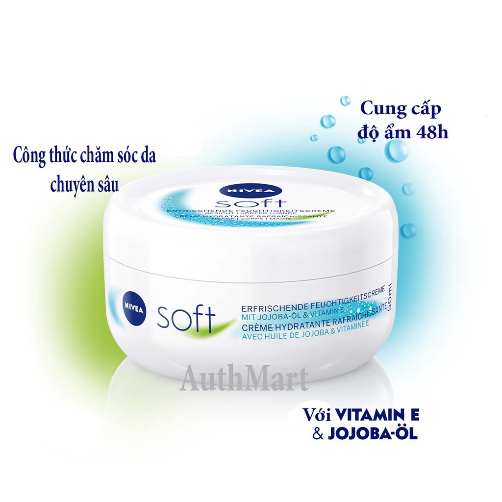 Kem dưỡng ẩm Nivea Soft nội địa Đức 200ml