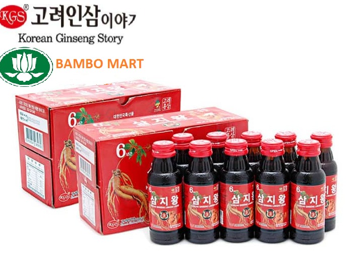 NƯỚC HỒNG SÂM LINH CHI HÀN QUỐC HỘP 10 CHAI