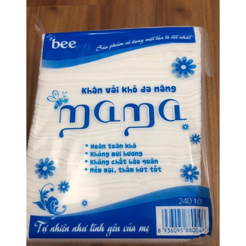 combo 3 gói khăn vải đa năng mama (240 chiếc/túi)