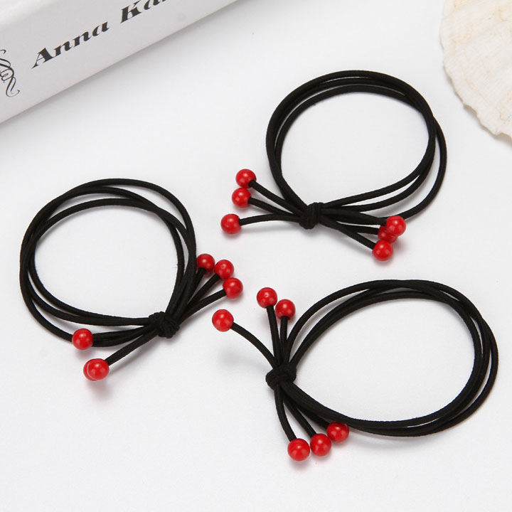 Set 5 Dây buộc tóc hạt cherry CT33