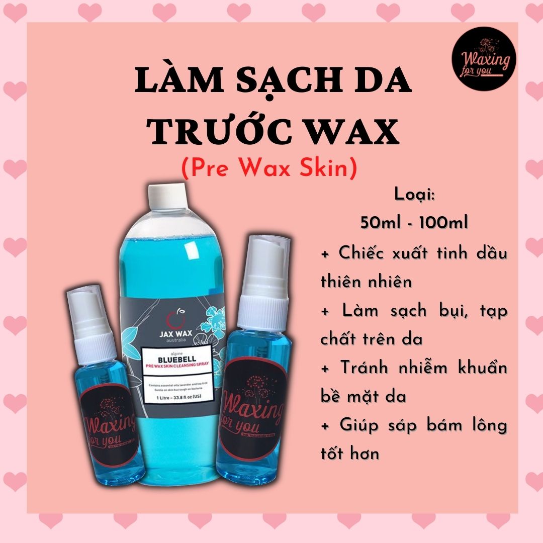 [HCM]Dung dịch sạch da trước wax Jaxwax của Úc