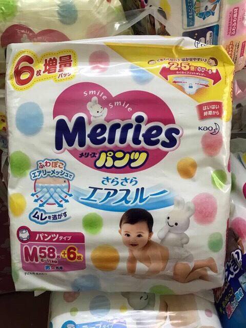 Bỉm Merries nội địa thêm miếng