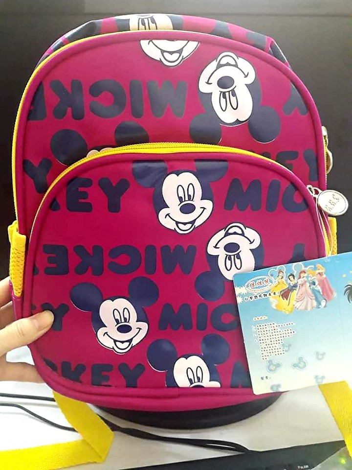 combo 5 balo mickey hồng cho bé từ 1-4 tuổi