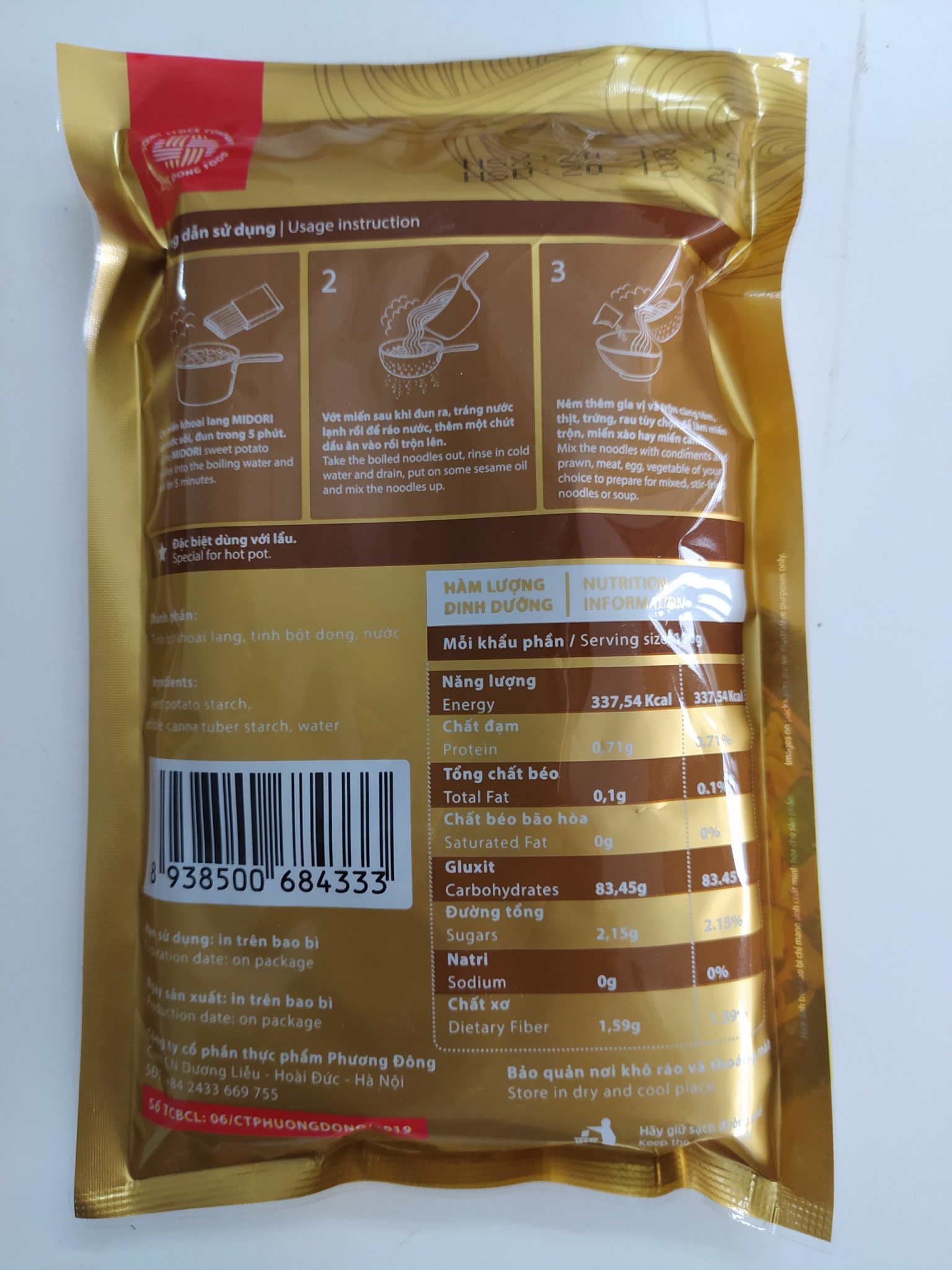 Miến Khoai Lang MIDORI gói 100g