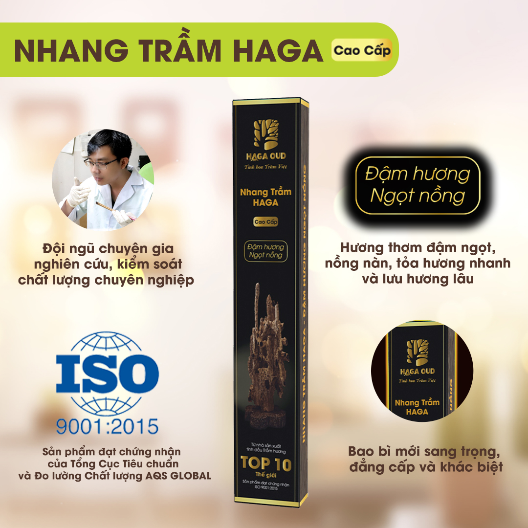 Nhang Trầm HAGA 40cm ( cao cấp ) 50 cây