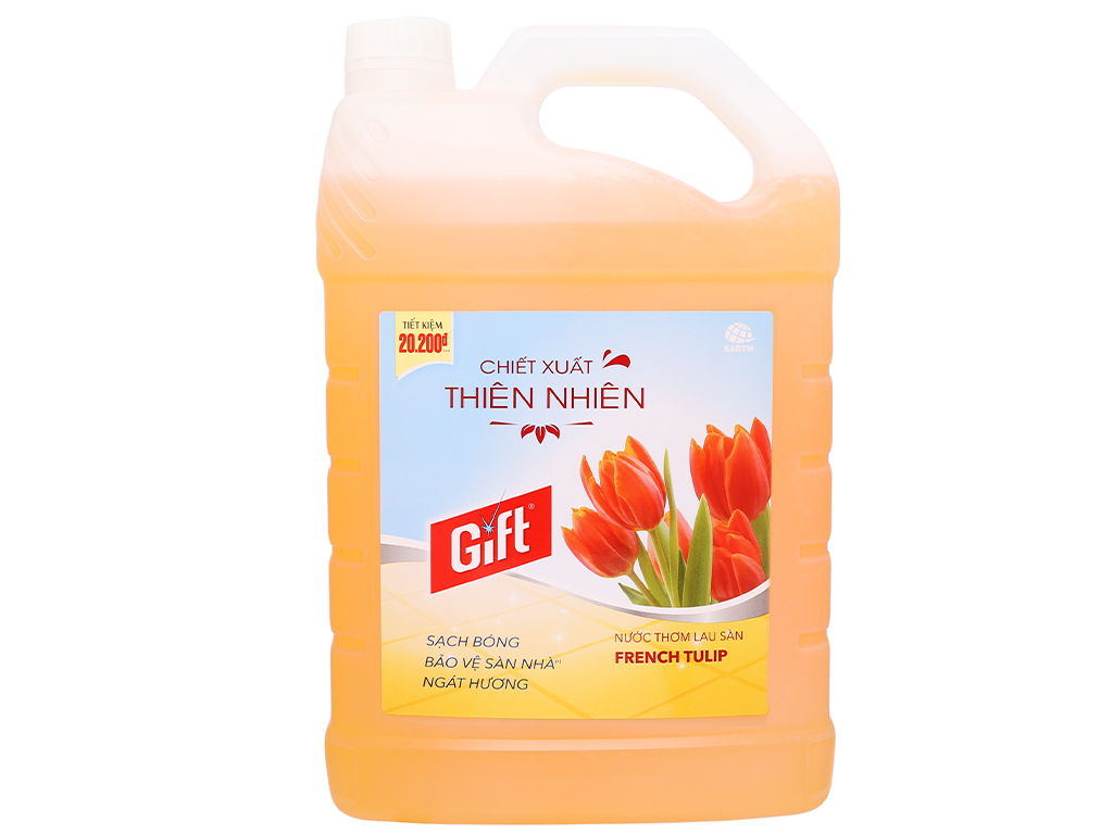 Nước lau sàn Gift đậm đặc can 3.8kg - Tulip