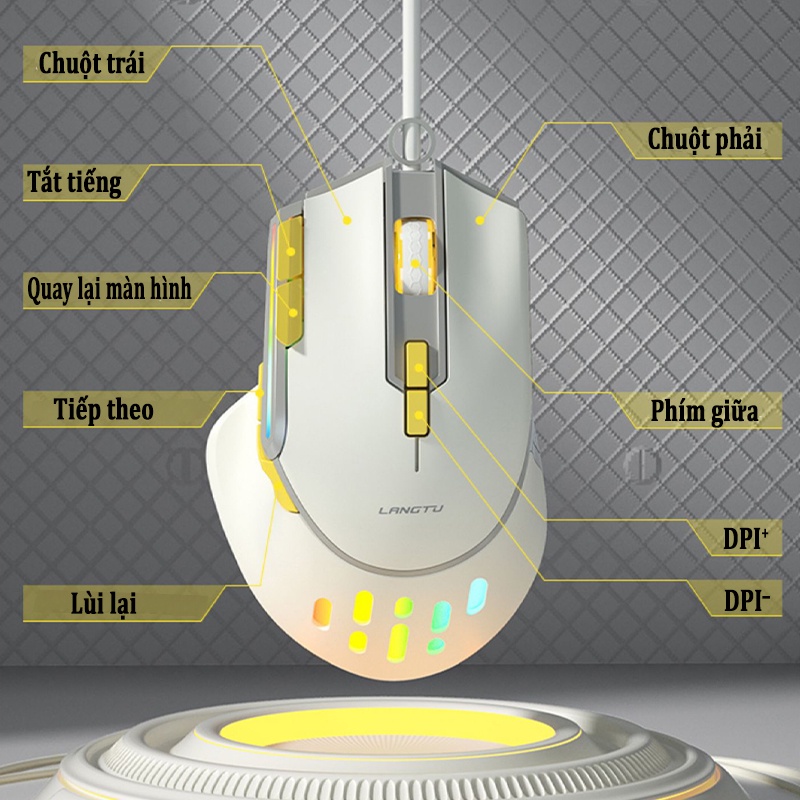 Chuột không dây Gaming Langtu G3 có Led