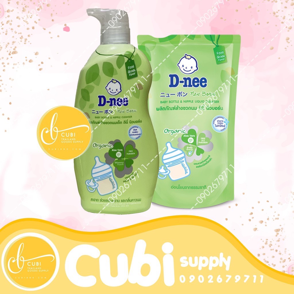 Nước Rửa Bình Sữa Chai Dnee Organic Thái Lan - 620ML