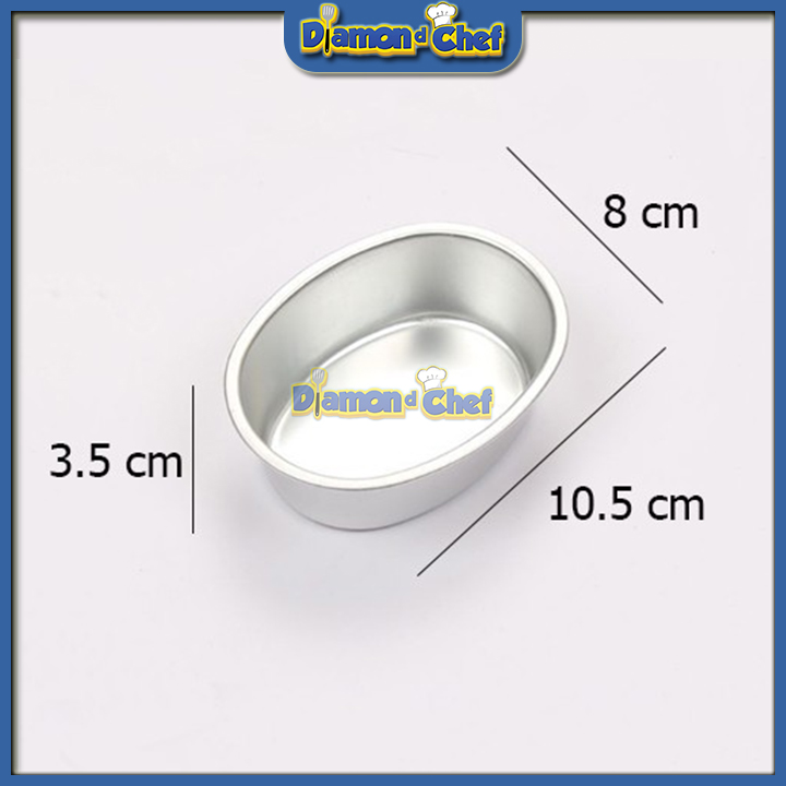 Khuôn nhôm oval mini d03 / khuôn quả trứng d03