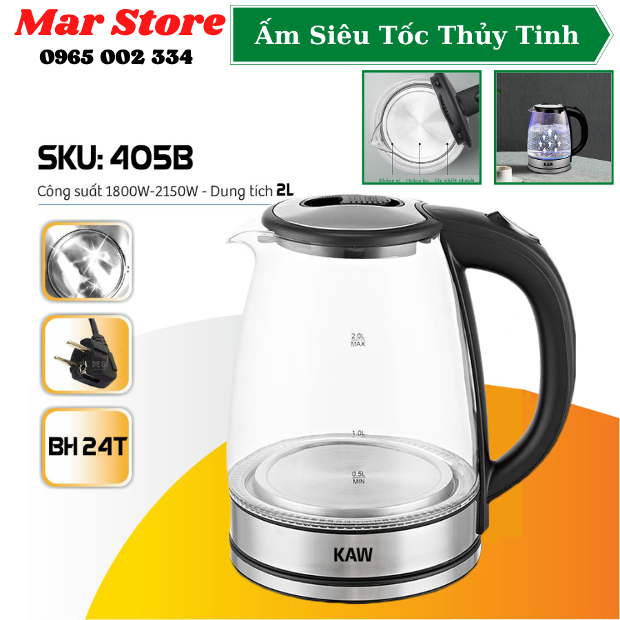 Bình Đun Nước Siêu Tốc - Ấm Đun Nước Siêu Tốc Thủy Tinh - Ấm Siêu Tốc - Bình Đun Siêu Tốc - Bình Siêu Tốc - Dung Tích 1.8L - Hàng Cao Cấp - Chất Liệu 100% Inox Độ Bền Cực Cao - Bảo Hành Toàn Quốc 12 Tháng.