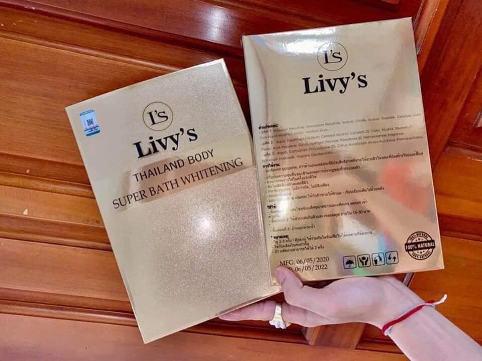 [SIÊU PHẨM] Tắm Ủ Trắng Body Livy's Vàng Siêu Trắng Mịn thailand body super bath whitening trắng sáng mịn màng không gây kích ứng da