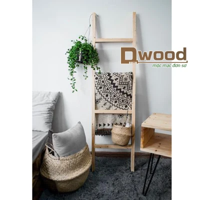 [HCM][Decor] Thang gỗ thông Decor không gian treo đồ Dwood