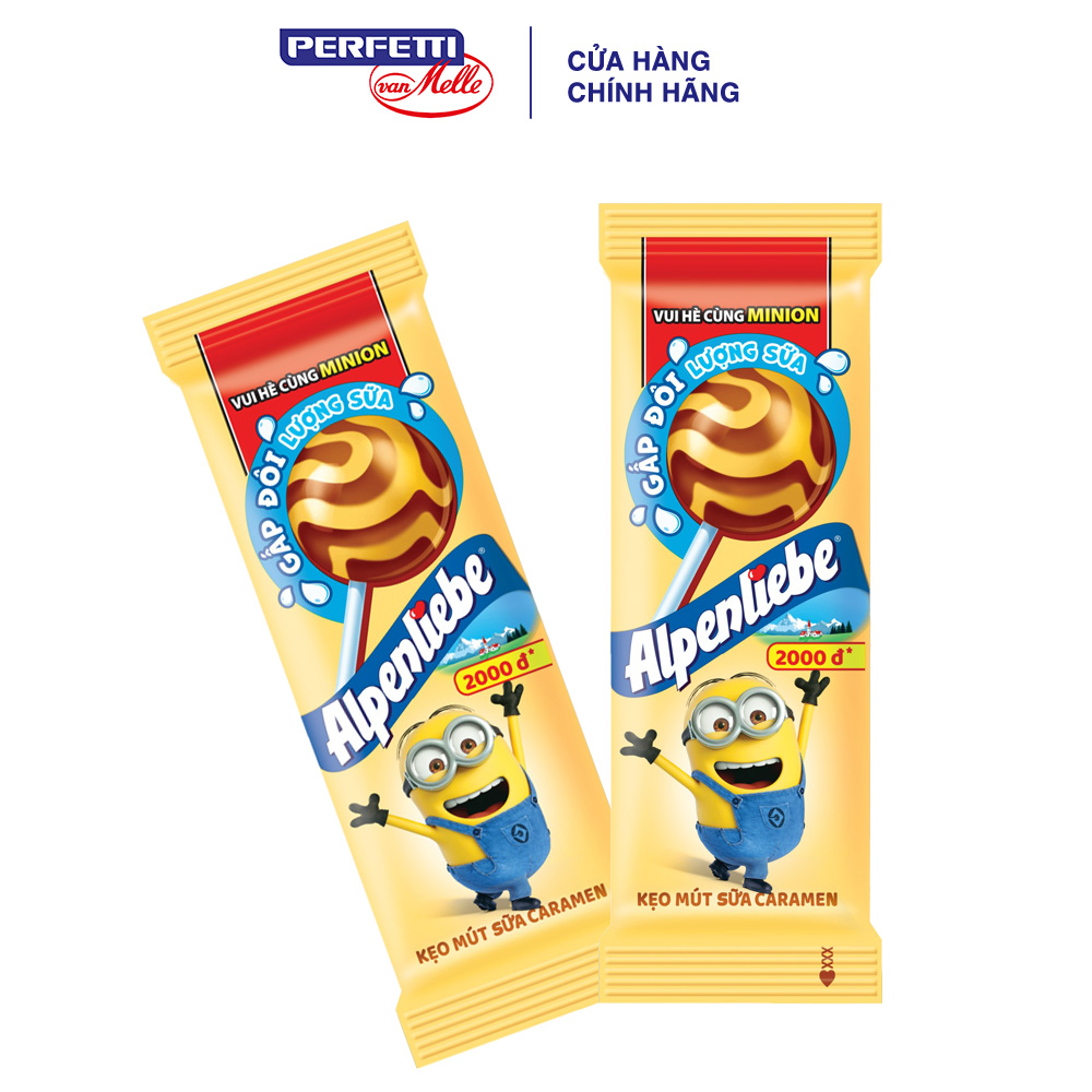 Kẹo mút Alpenliebe Sữa Caramen 36 que + 3 que