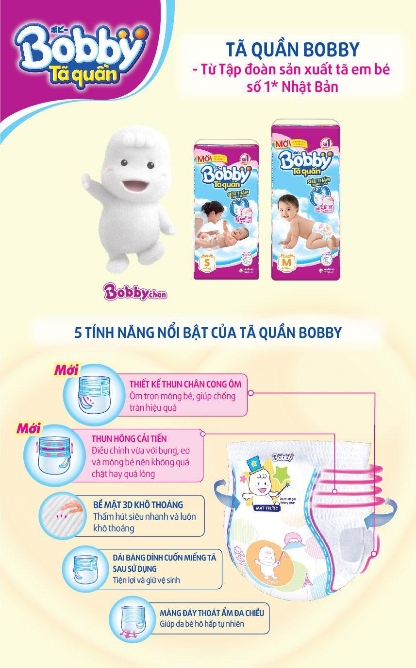 Tã Quần Bobby Size XL48, XXL44 - (Mẫu Mới)