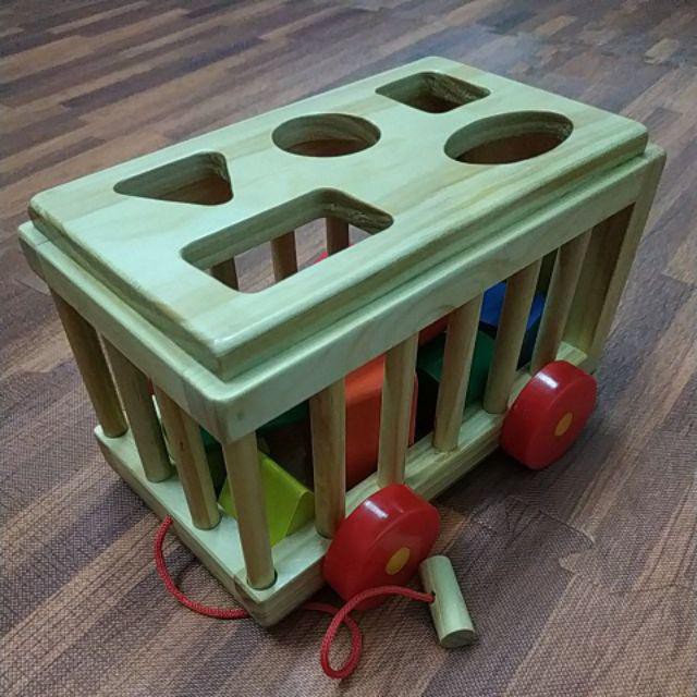 Đồ Chơi Gỗ Xe Ô Tô Thả Khối