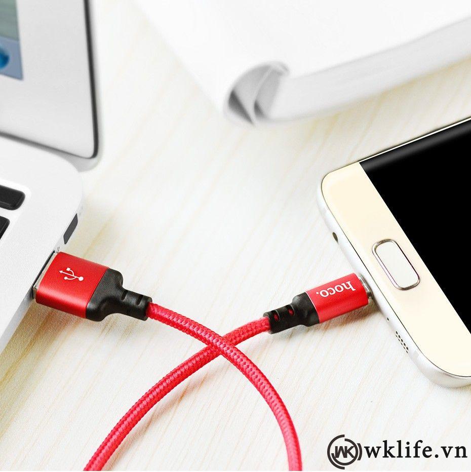 Cáp Sạc Lightning Hoco  X2 Bọc Dù Chuyên Dụng Cho IPhone, Ipad