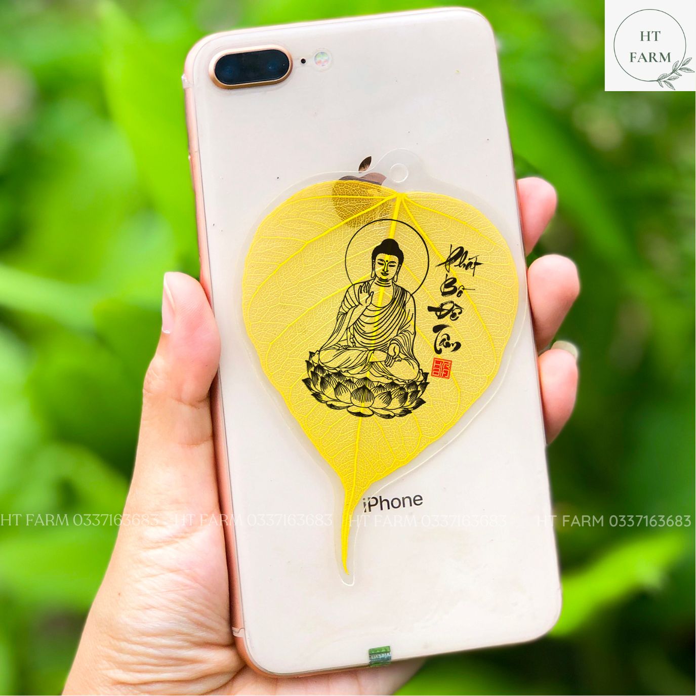 Lá Bồ Đề Bình An - Hình Đức Phật Thích Ca, Phát Bồ Đề Tâm (Cầu Bình An – May mắn, Hàng loại 1)