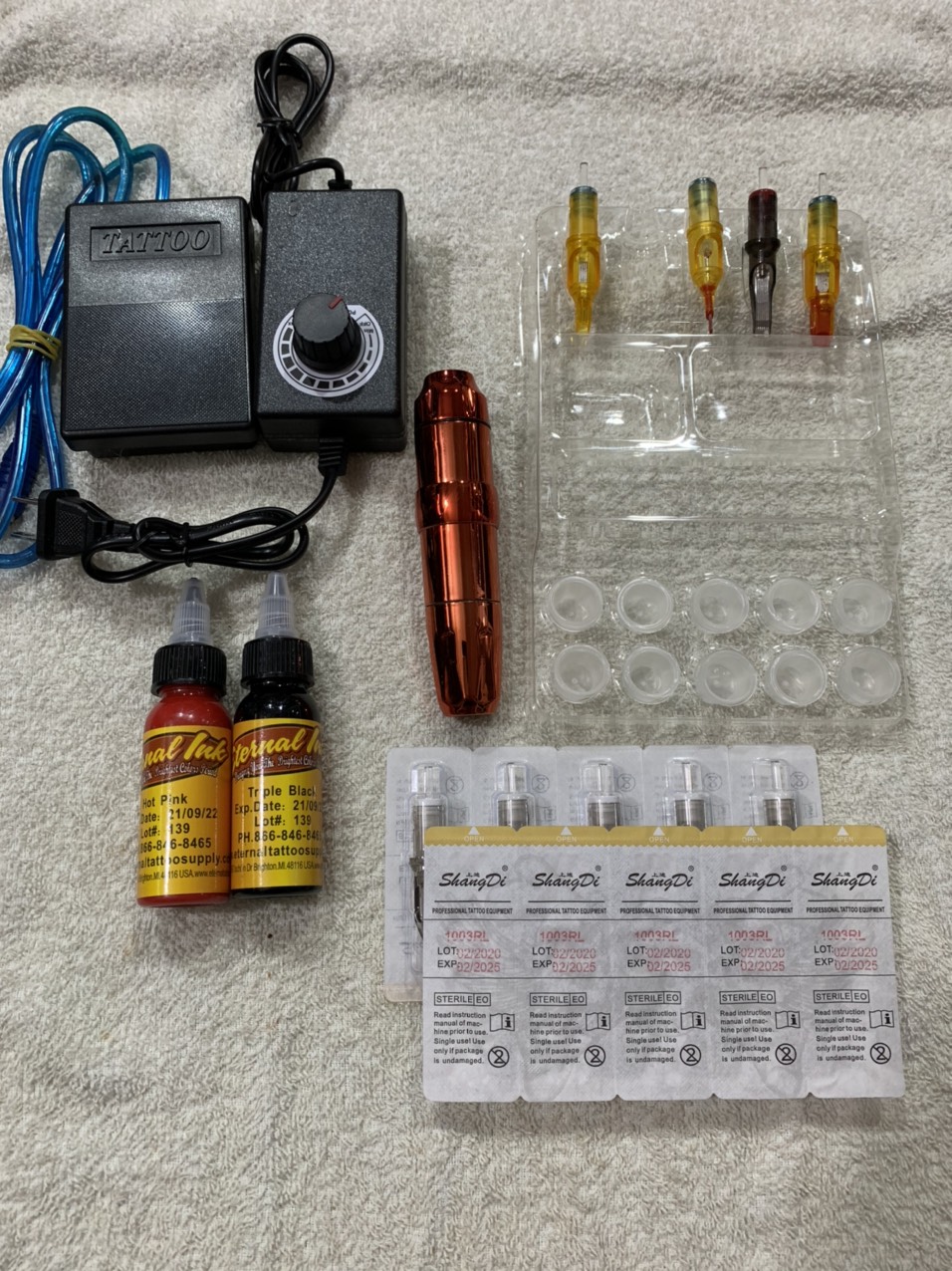 Combo Máy Xăm Pen Trung Cấp Giá Rẻ + full phụ kiện