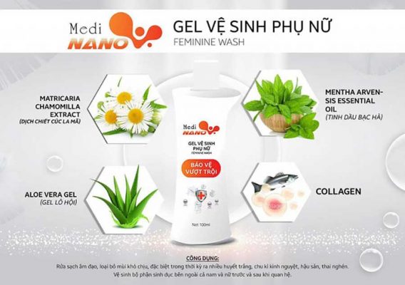 Gel vệ sinh phụ nữ MediNano 100ml