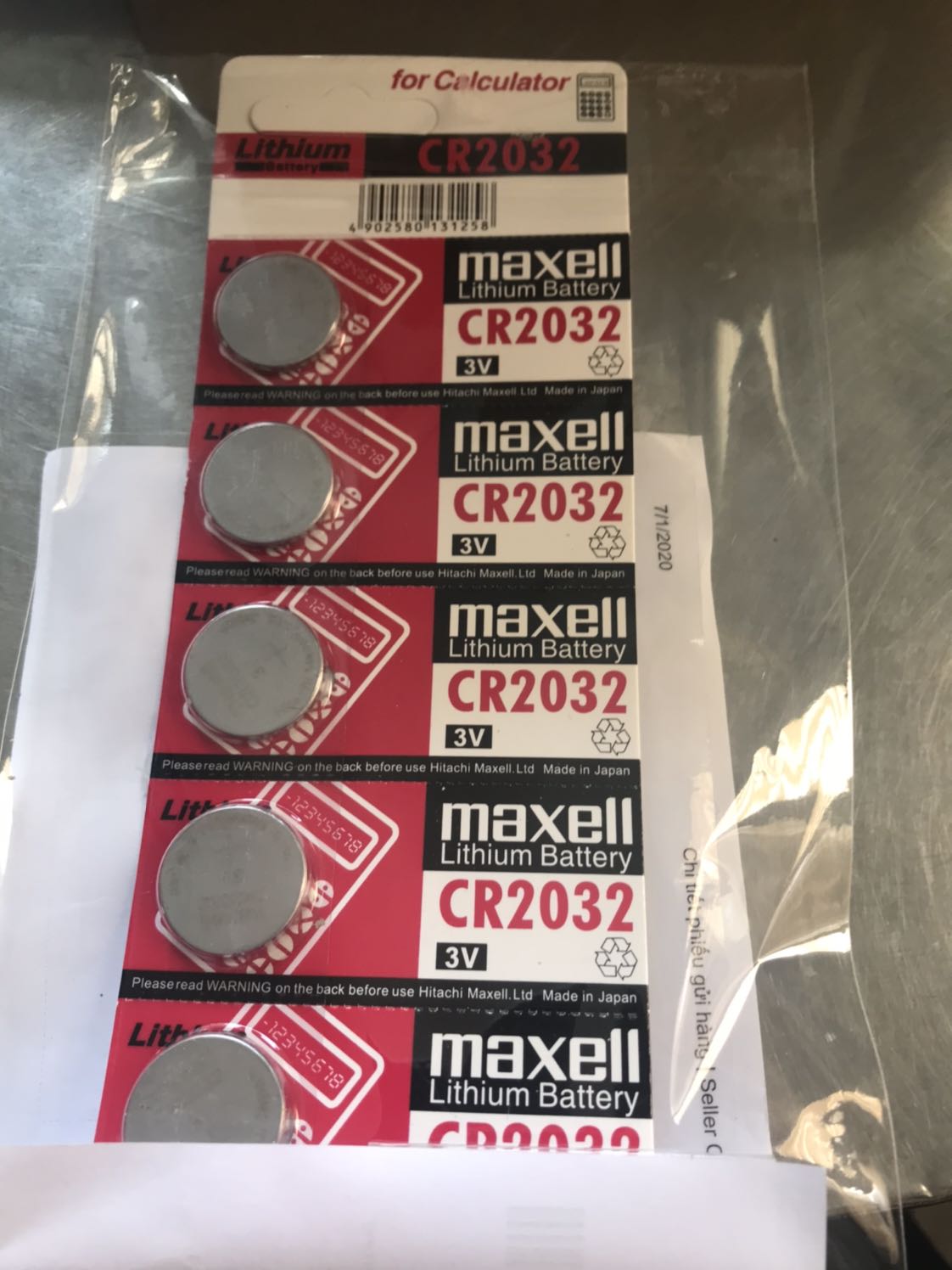 Vỉ 5 viên pin Maxell dòng cao cấp CR2032