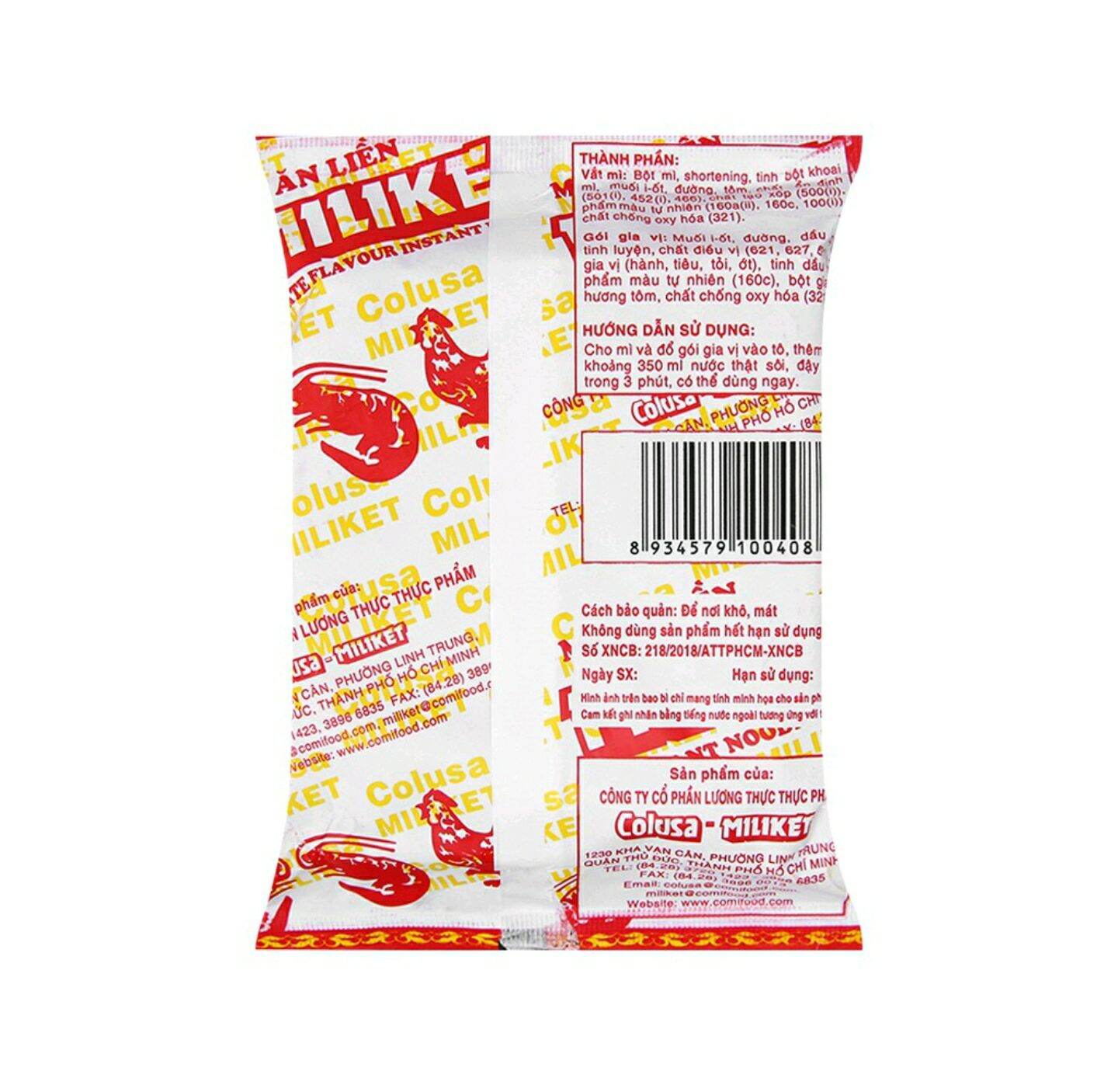 [HCM] Thùng 30 gói Mì Giấy Sate MILIKET 75g