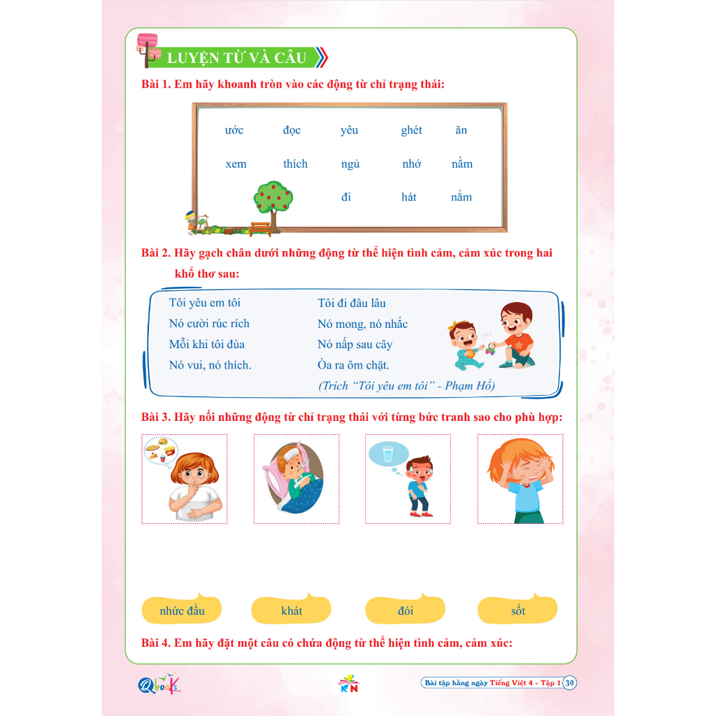 Sách - Bài Tập Hằng Ngày Tiếng Việt Lớp 4 - học kì 1 - Kết nối tri thức với cuộc sống