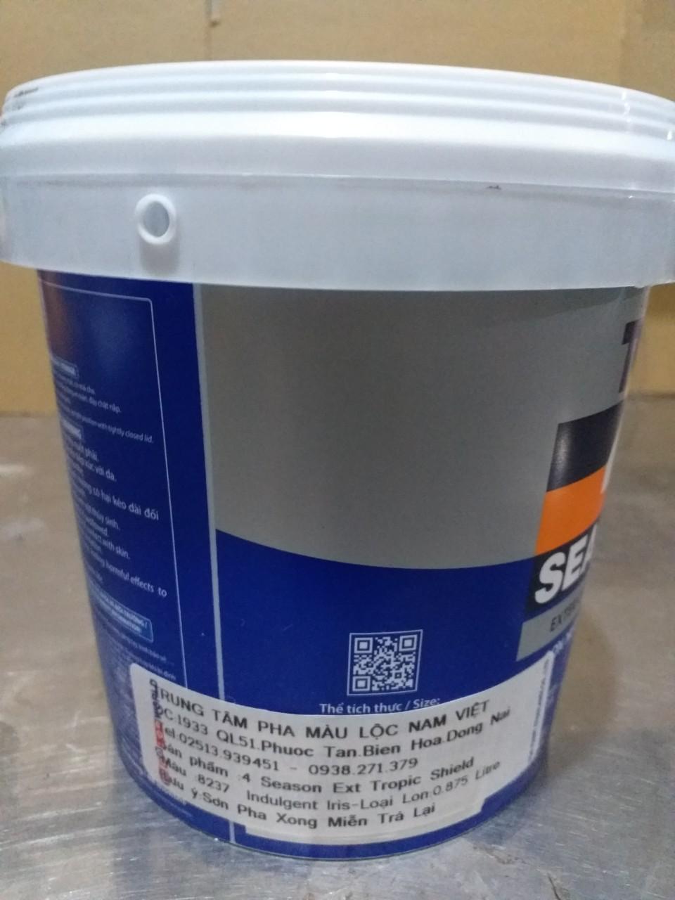 Sơn tường, sơn nước ngoại thất Toa 4SS màu đen 8237 1L