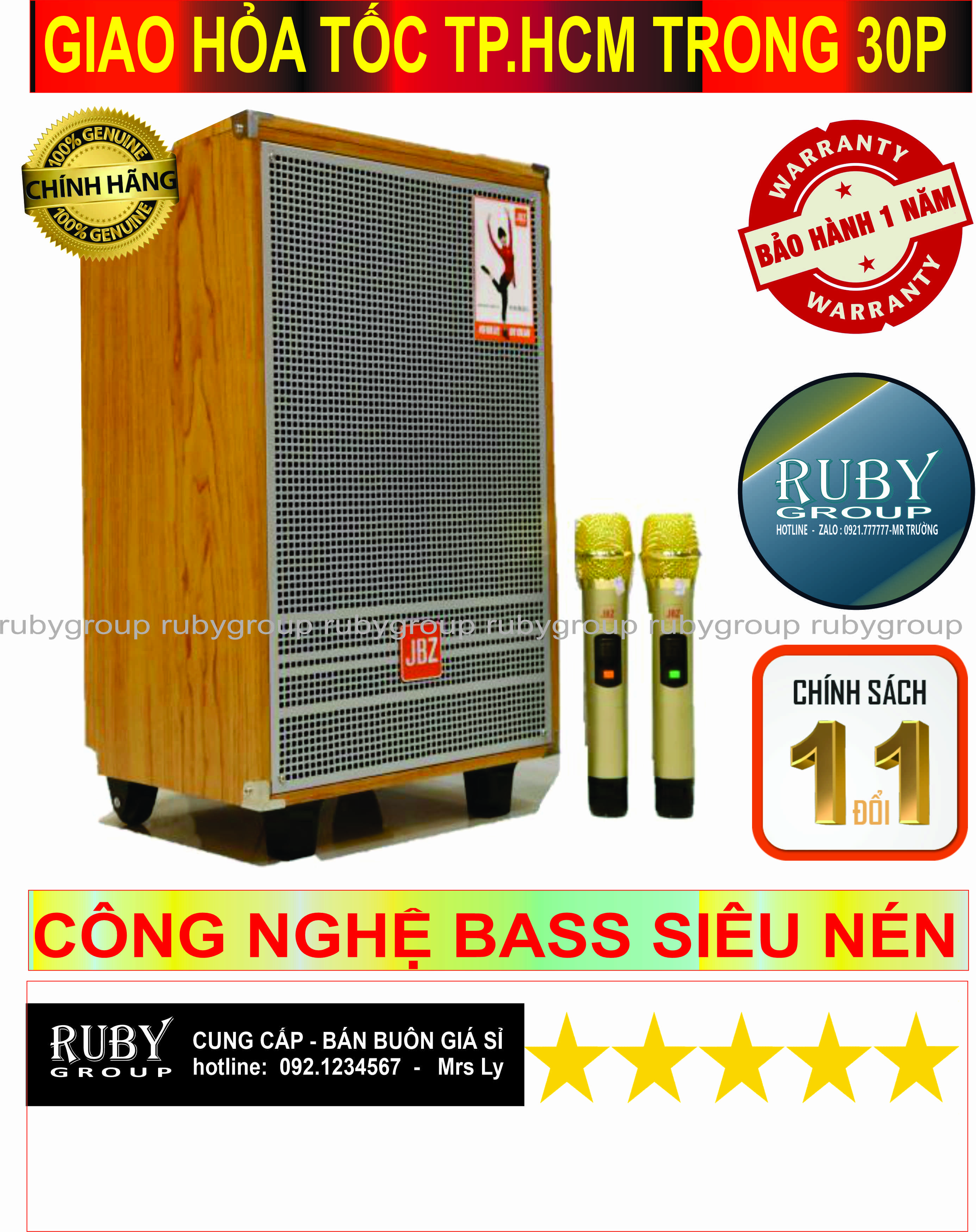 Loa kéo di động karaoke bluetooth JBZ 1003 – Ruby Group