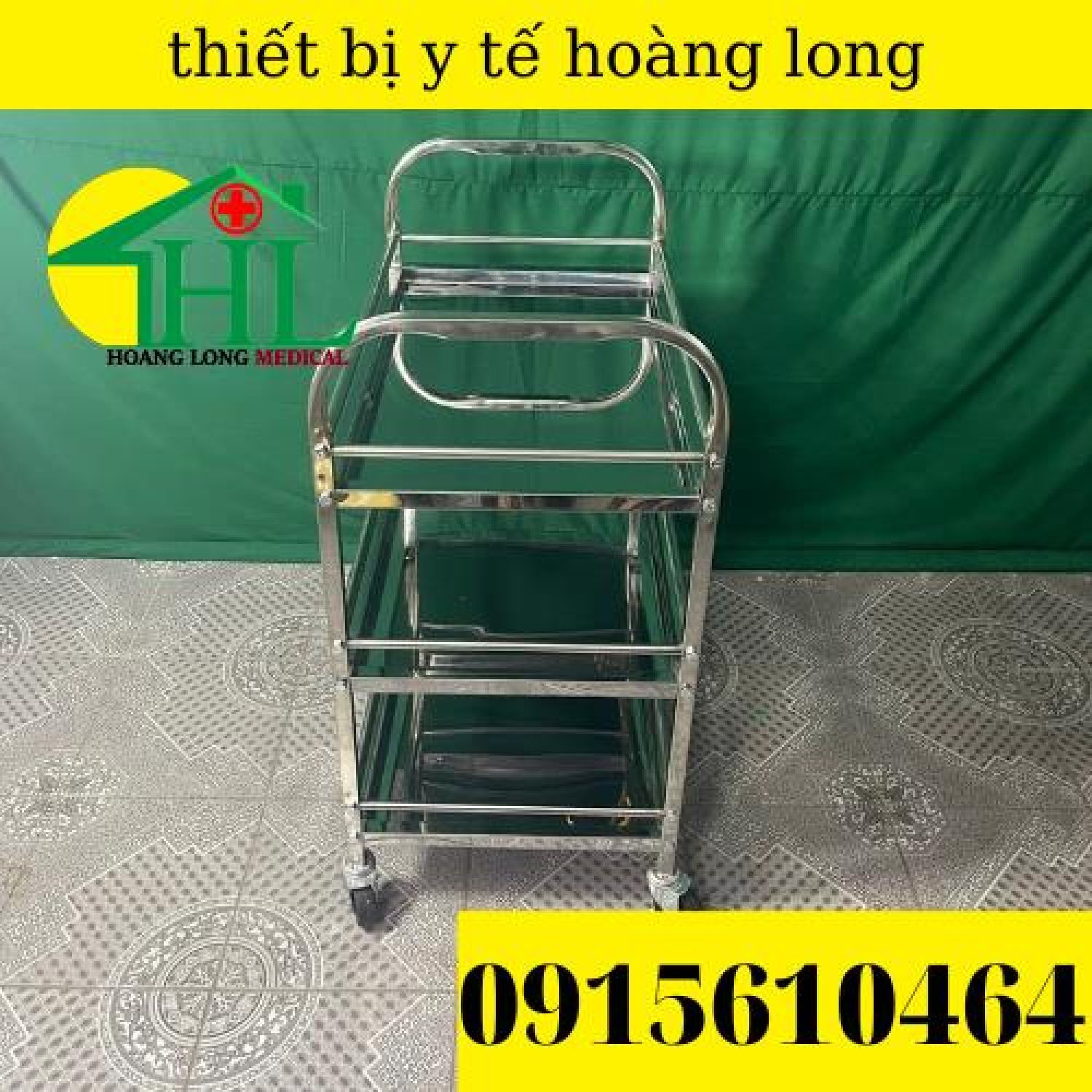 Xe Tiêm 3 Tầng Inox - Xe Đẩy Inox