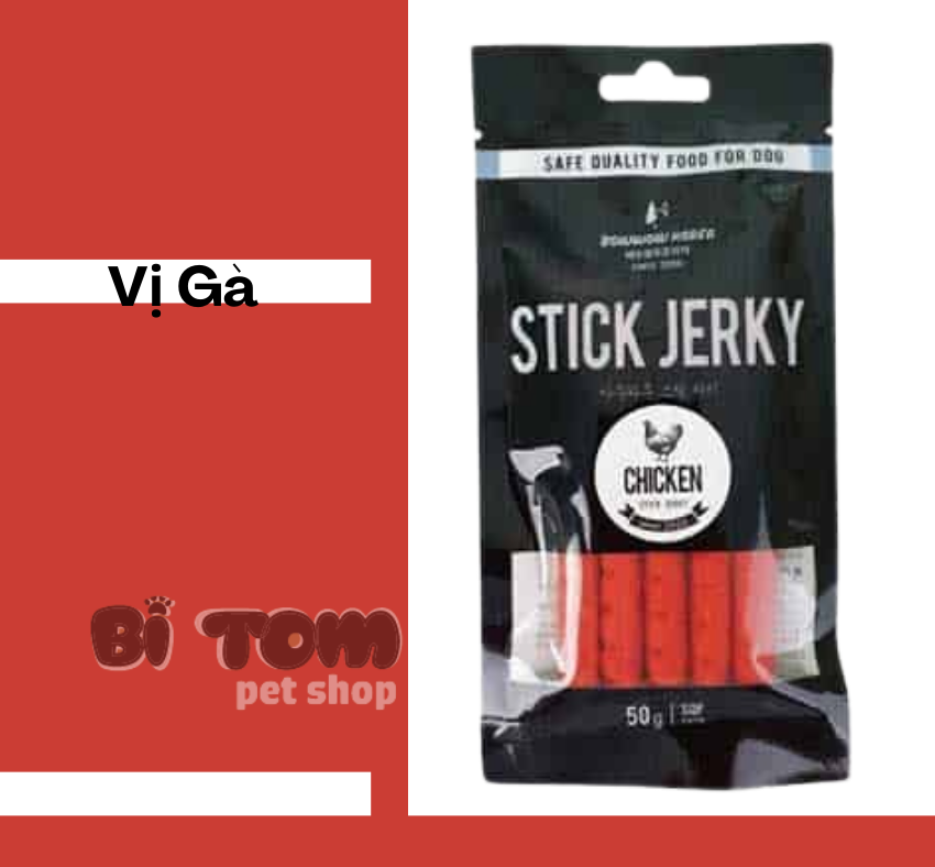 SNACK CHO CHÓ BOWWOW STICK JERKY - 50GR
