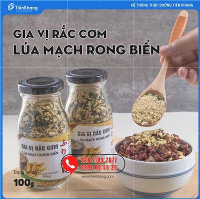 Gia Vị Rắc Cơm - Hũ (100gram) - Lúa mạch rong biển