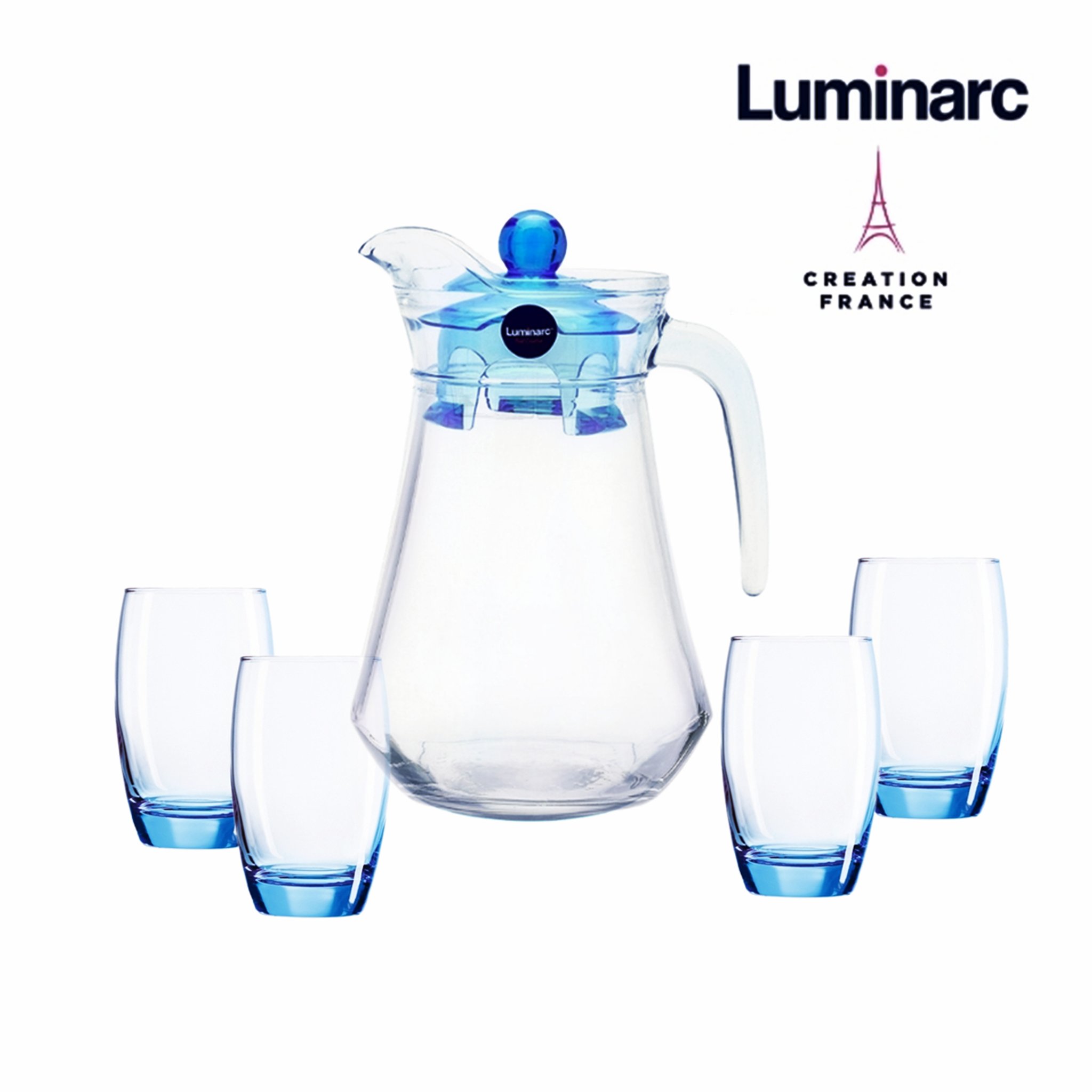 Bộ Bình Ly TT Luminarc Arc Salto Blue 5 món - LUBIV6105