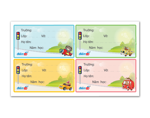 (5 Xấp 80 Cái) Nhãn vở học sinh Điểm 10 Thiên Long TP-NBL02