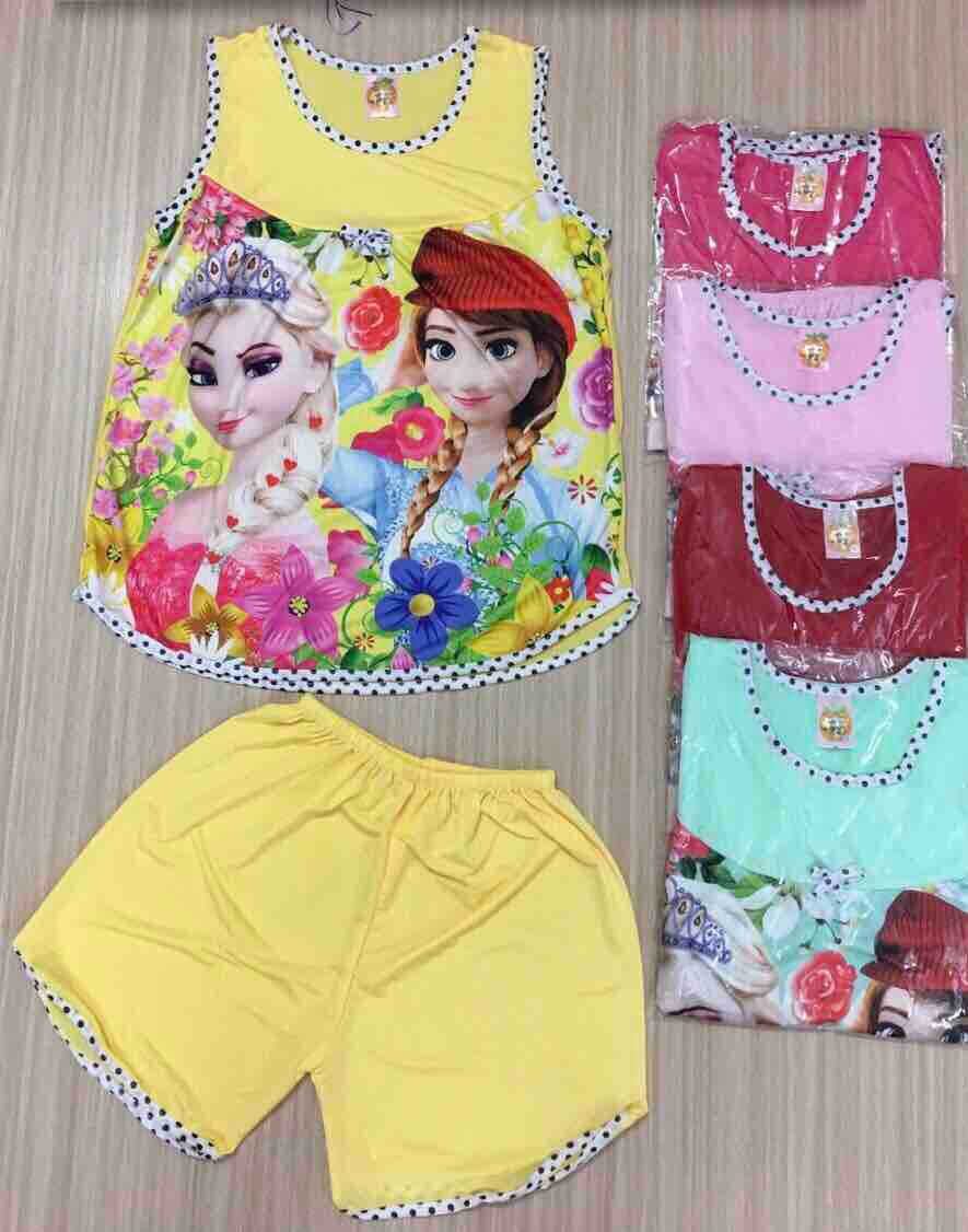 Combo 4 bộ thun lạnh bé gái (size 15-18kg)