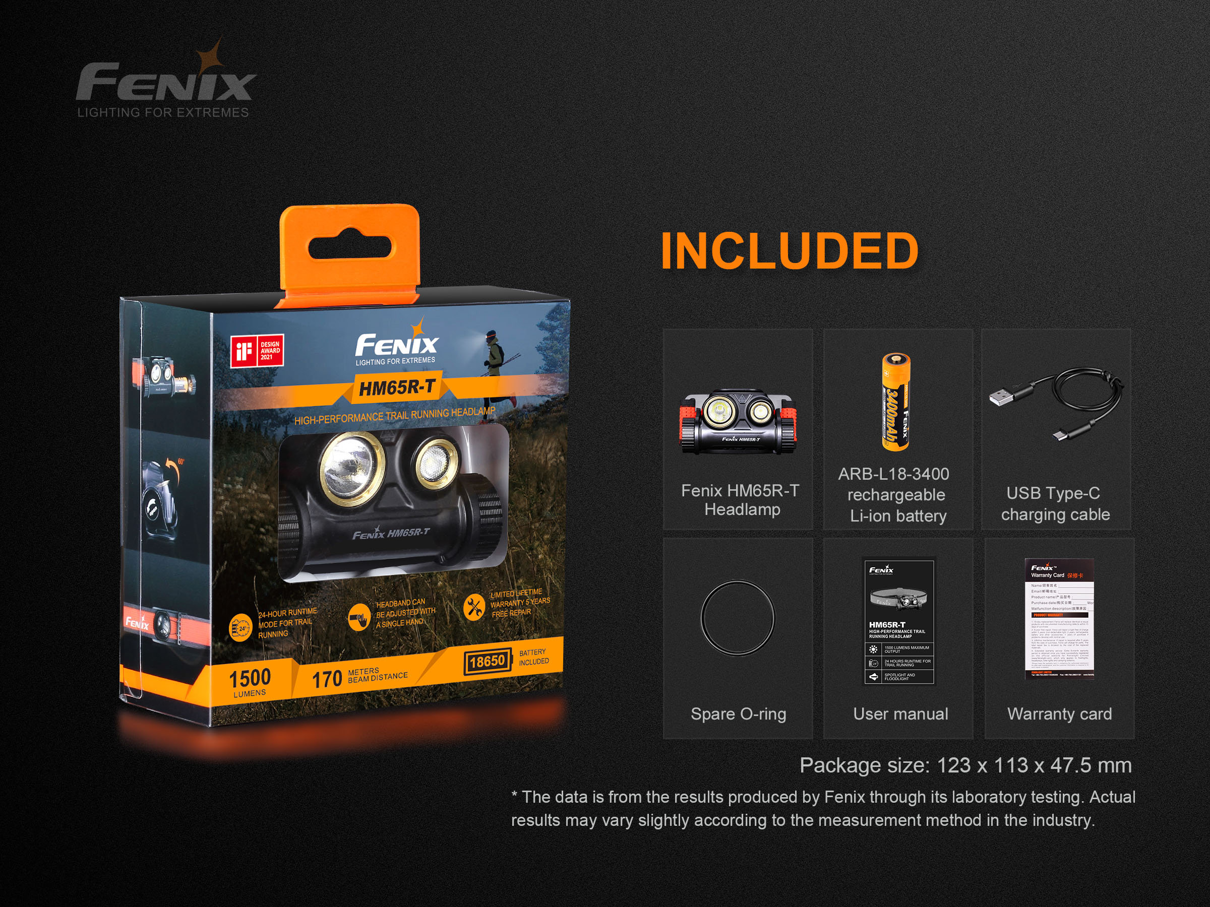Đèn pin đội đầu Fenix HM65RT