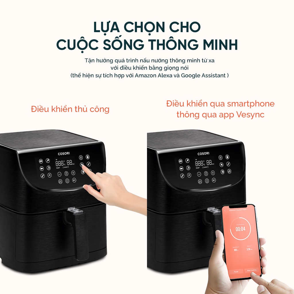 Nồi chiên không dầu Cosori Pro Smart CS158-AF (5,5 lít)