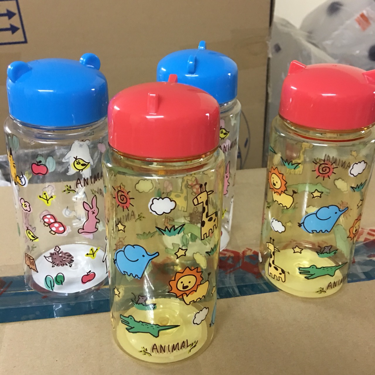 Bình đựng nước chịu nhiệt 350ml Animal xuất Nhật Bản nhựa cao cấp an toàn sức khỏe