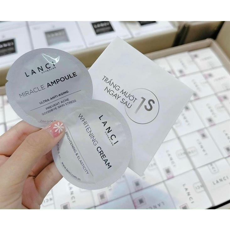 SET 2 DƯỠNG LANCI SAMPLE MINI - SERUM + KEM DƯỠNG 20ML Date 07/2025