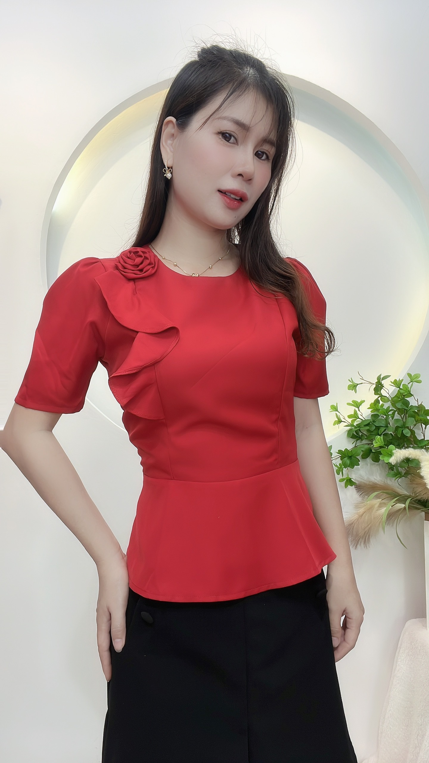 ÁO PEPLUM CÔNG SỞ KẾT HOA SANG TRỌNG