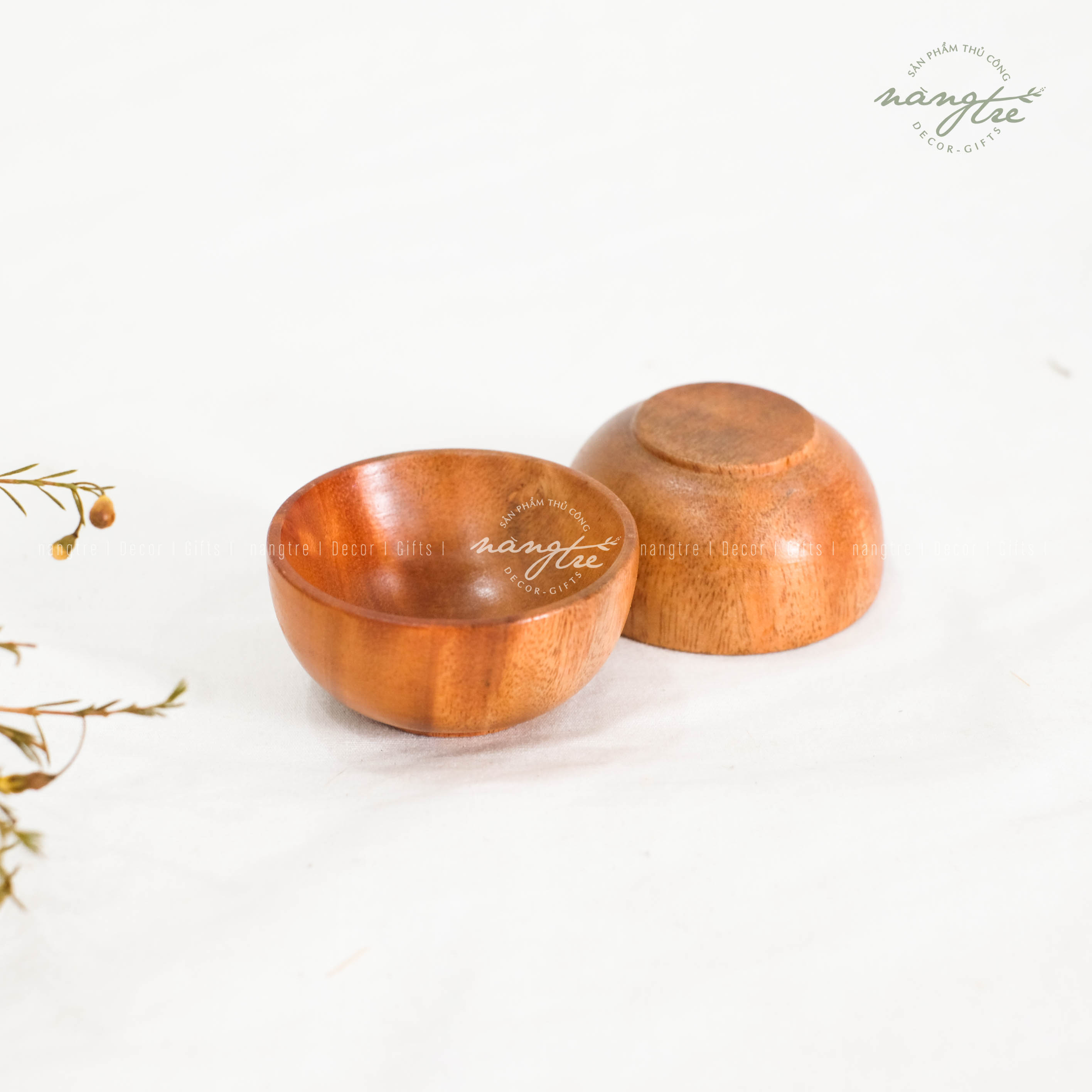 CHÉN GỖ BÁT GỖ MINI -CHÉN CHẤM GIA VỊ - HÀNG VN