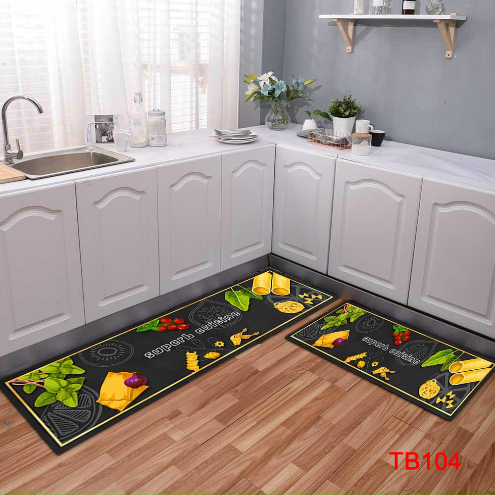 BỘ THẢM BẾP IN HỌA TIẾT 3D TRANG TRÍ PHÒNG BẾP
